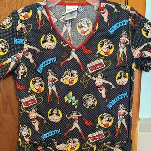 Wonder Woman scrub top